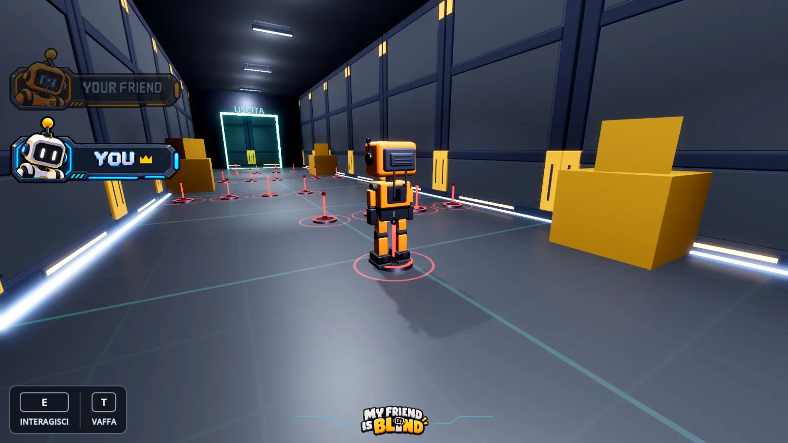 MINEFIELD — The floor is full of mines. Only the Guide can see them — and a press is crushing its way up behind you.